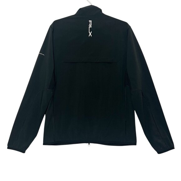 RLX Ralph Lauren Mens Golf Windbreaker Winter Jacket Medium Size Full Zip Black - Picture 2 of 16